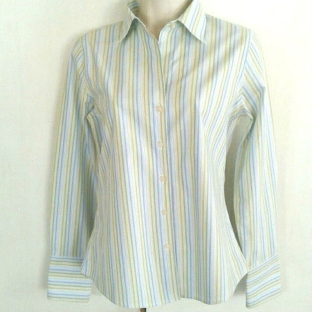 Eddie Bauer Wrinkle Resistant Striped Shirt XS